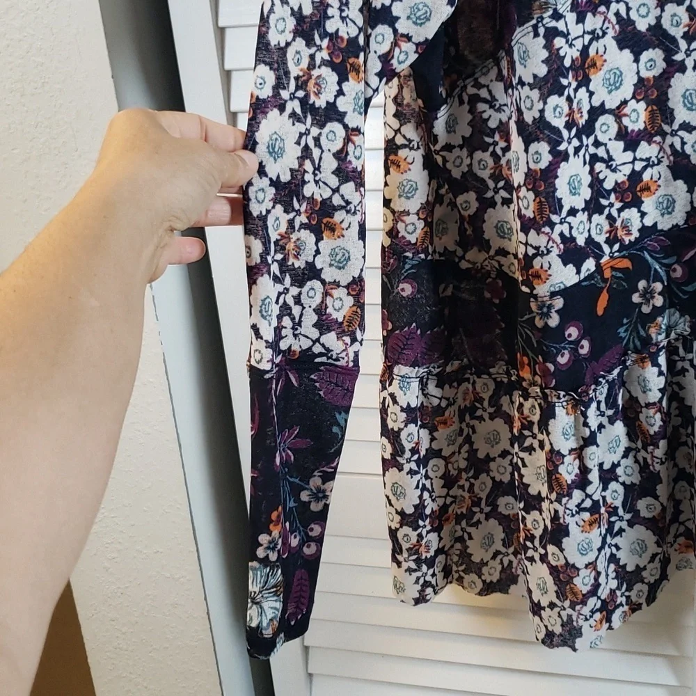 Free People Isabelle Tunic Long Sleeve Floral Top Blogger Fave, Size S - Picture 7 of 13